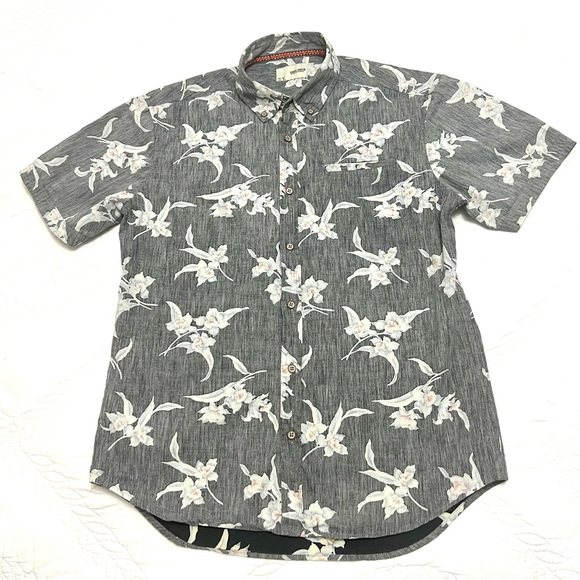 SUNRISE KINGDOM COTTON SOFT RELAXED ORCHIDS PRINT SHIRT SLEEVE BUTTON UP SHIRT - Picture 6 of 10